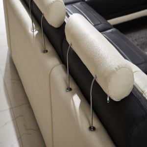 Stylish Contemporary LED Sectional Sofa In Leather / My Aashis