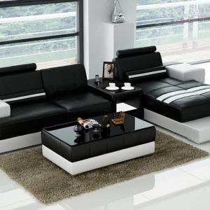 Sectional Sofa Chaise With Leather Upholstery / My Aashis
