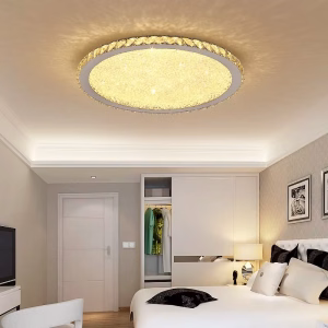 Creative Golden Round Crystal Ceiling Light / My Aashis