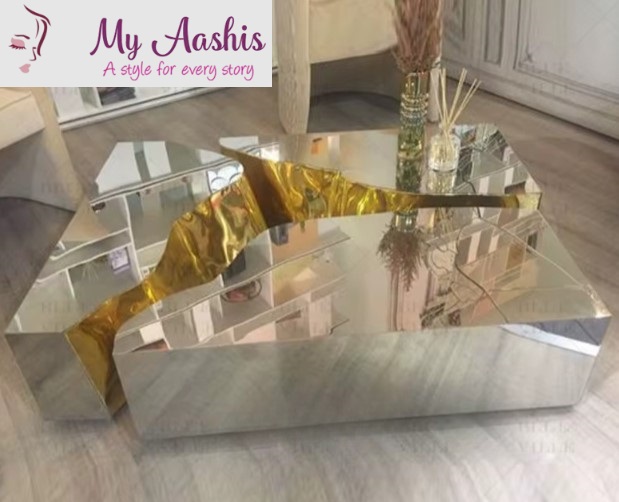 Split Design Metal Coffee Table / My Aashis