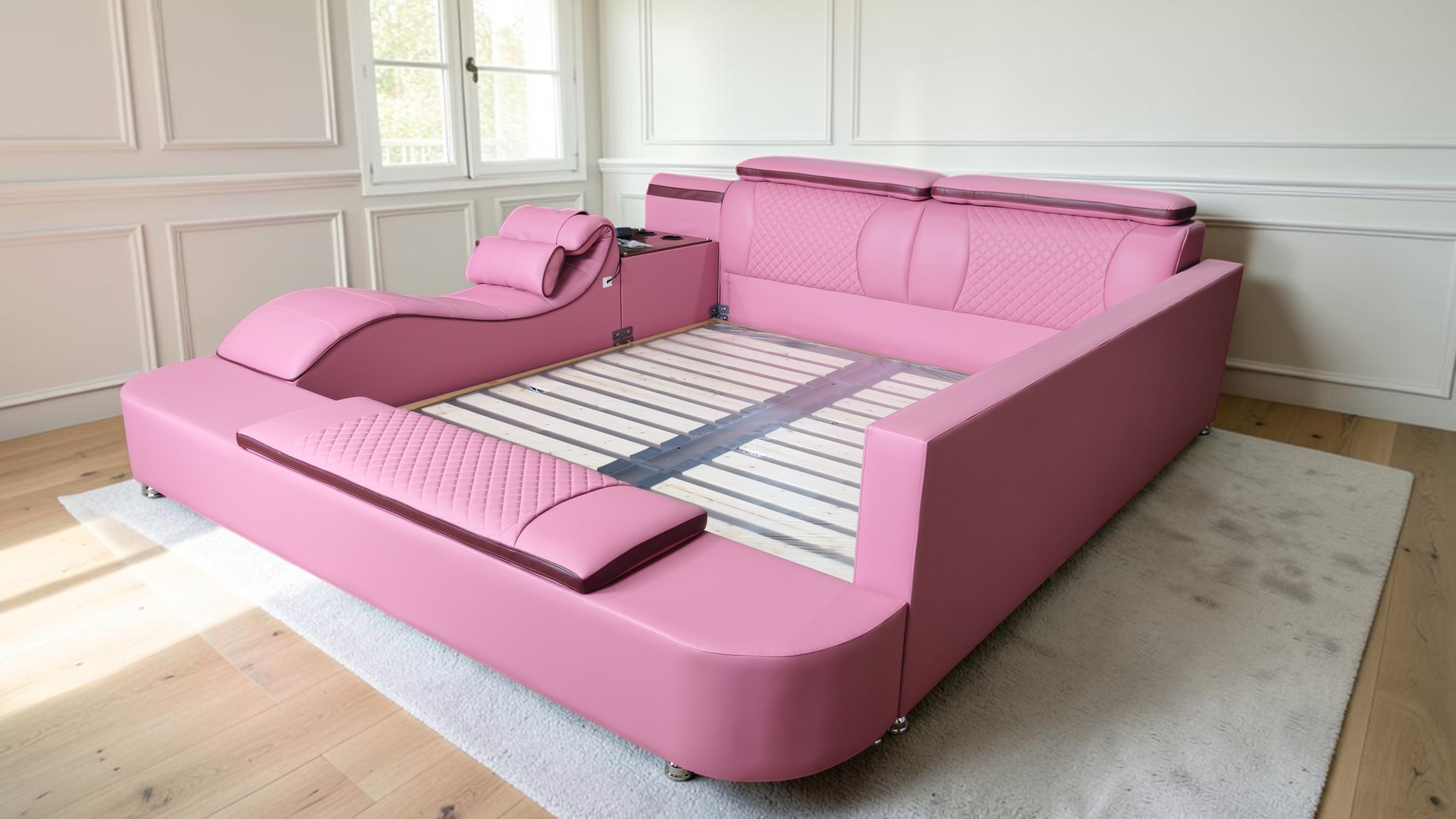 Smart Leather Upholstered Bed / My Aashis