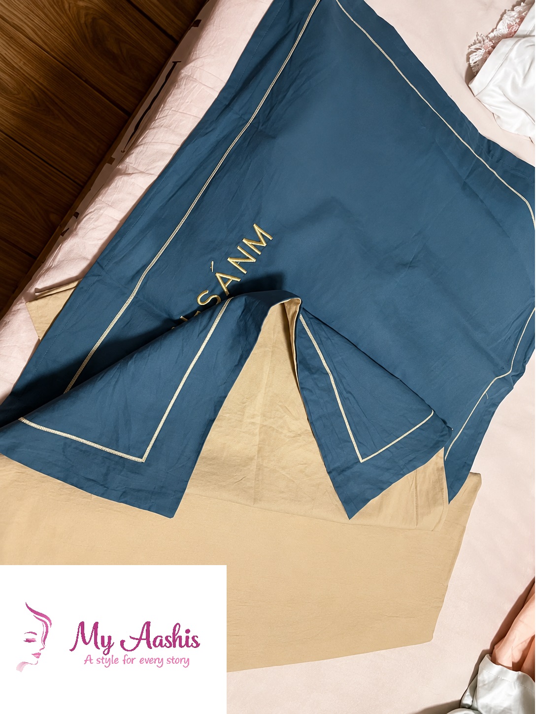 Modern Classy Designed Polyester / Cotton Flat and Fitted Bedsheet / My Aashis