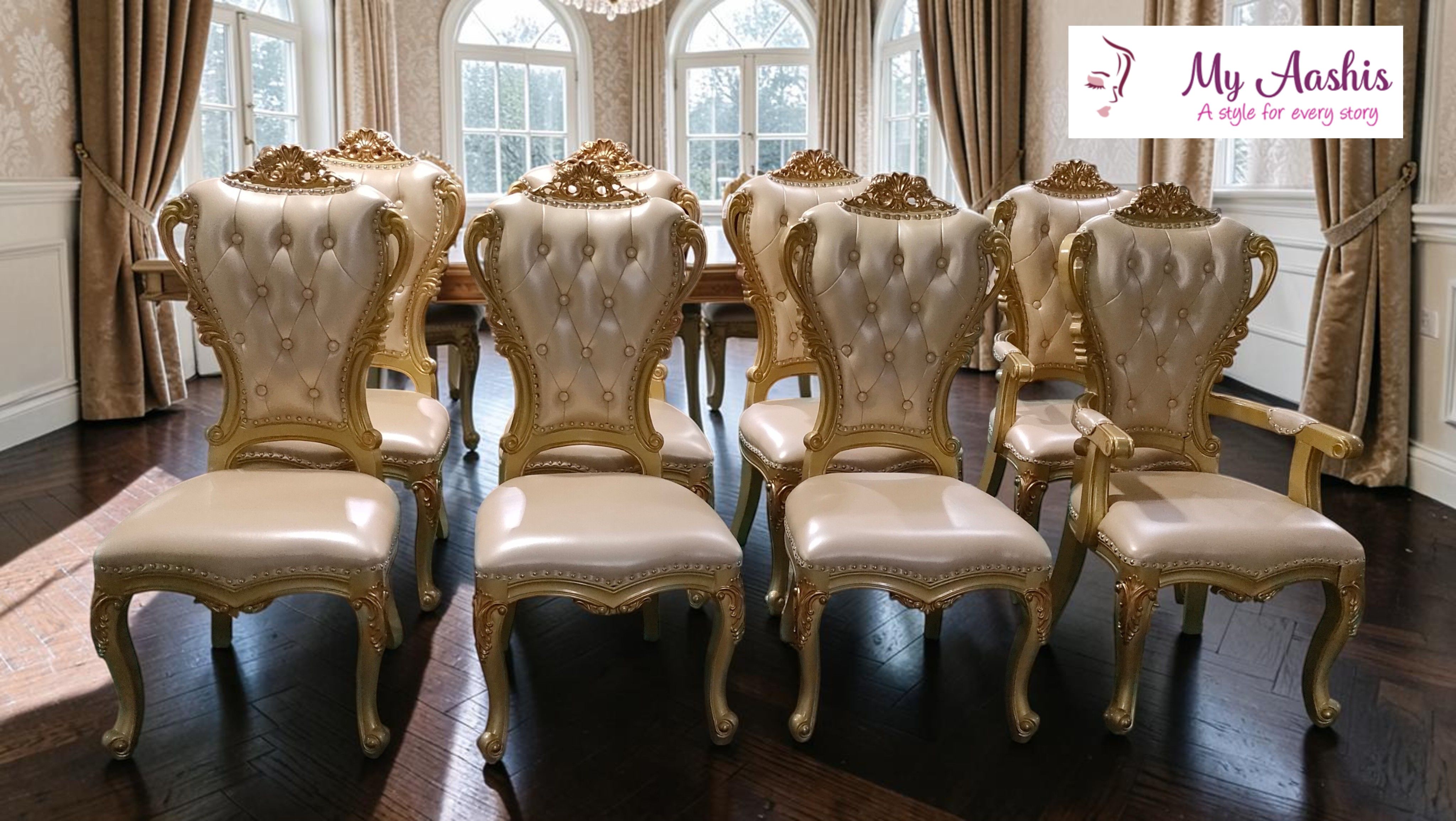 European Marble Dining Table With Chair Designs / My Aashis