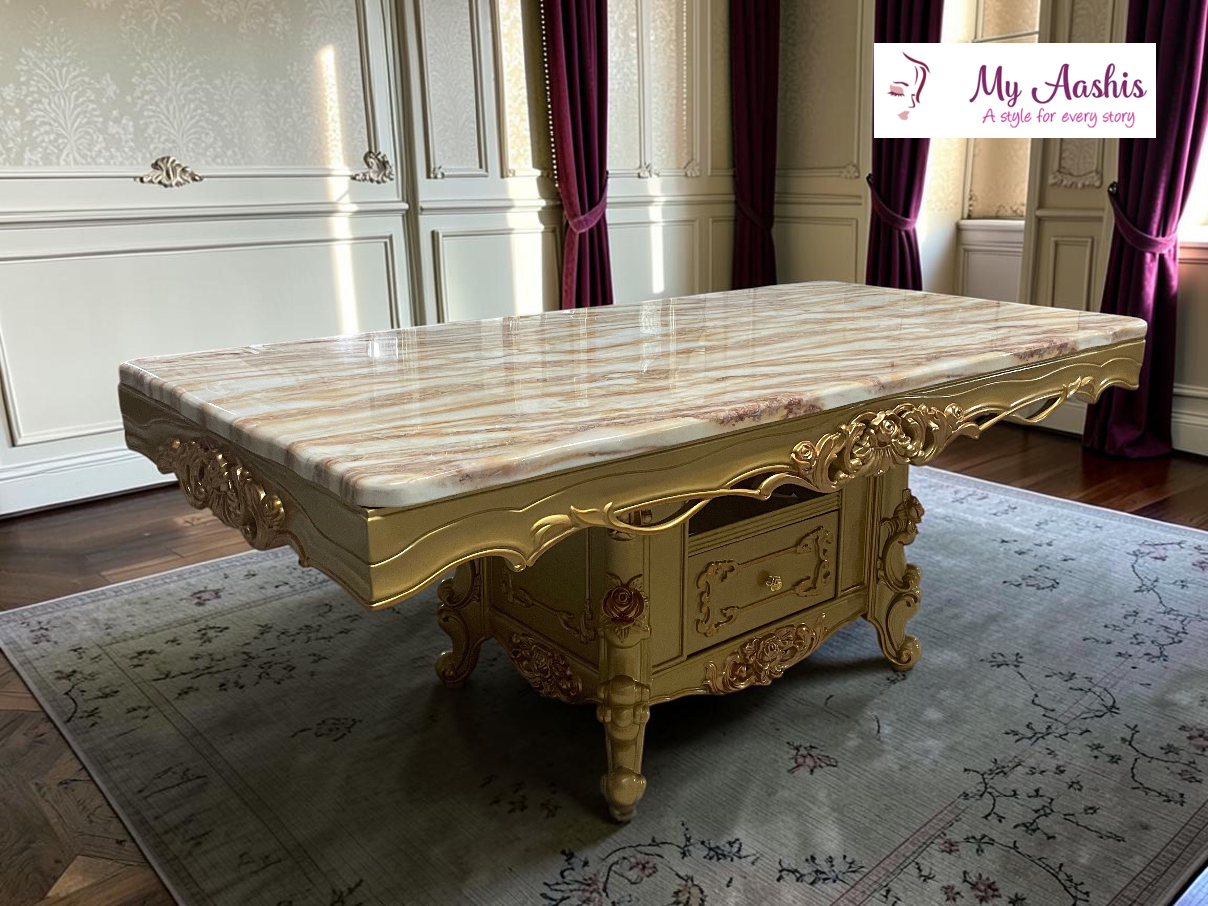 European Marble Dining Table With Chair Designs / My Aashis