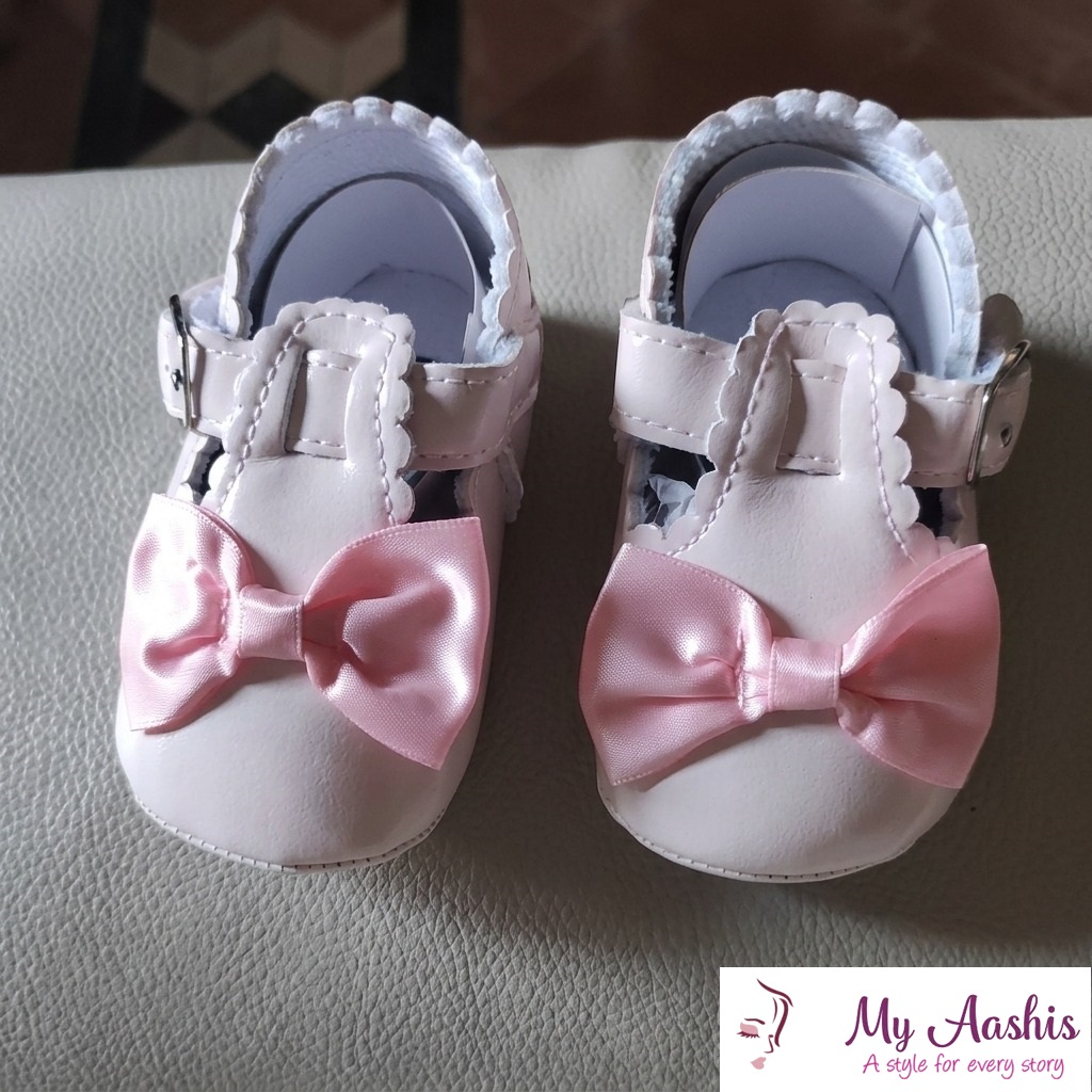 Beautiful Shiny Shoe for Newborn Baby Girl / My Aashis