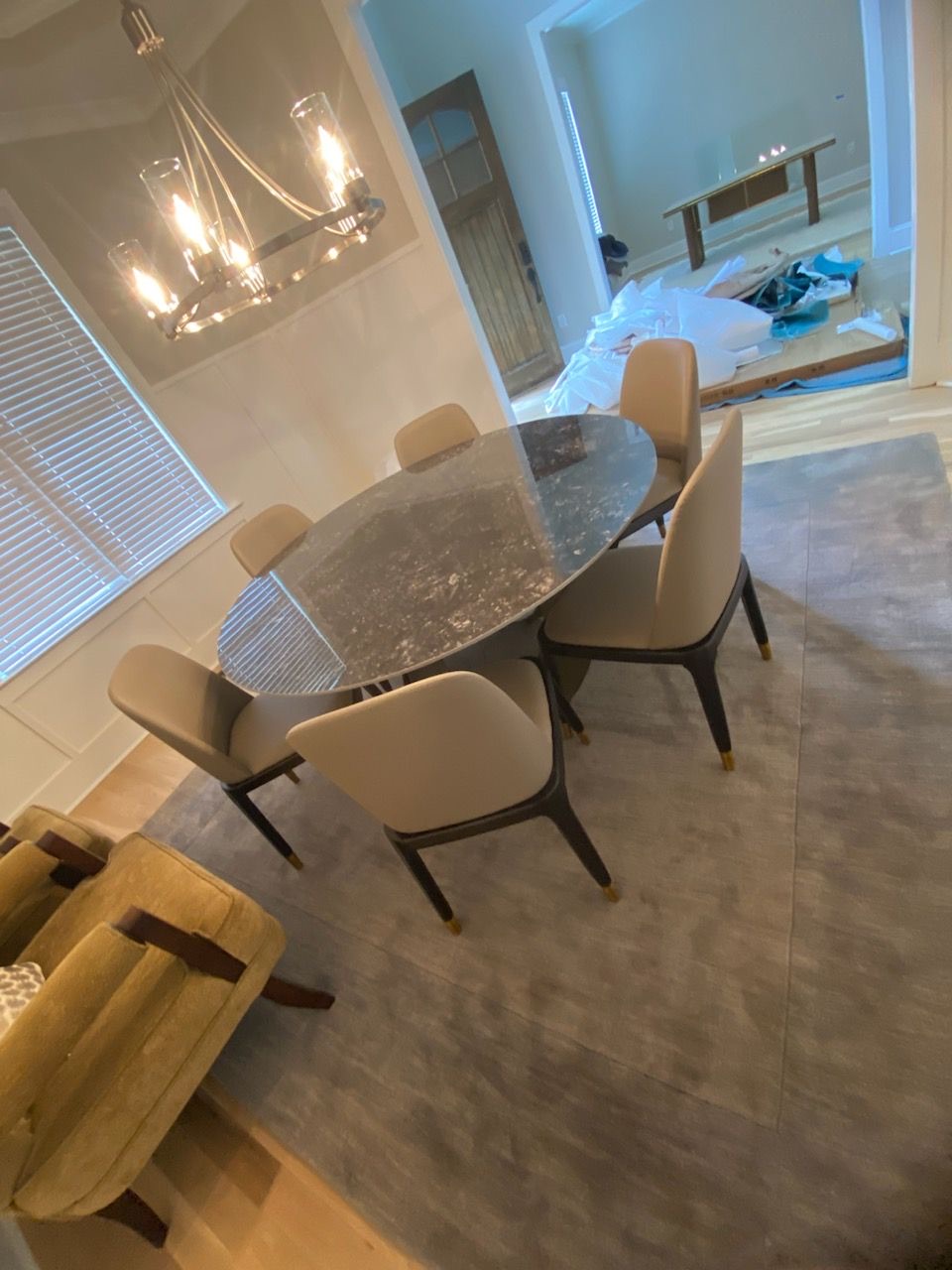 Futuristic Marble Round Dining Table / My Aashis