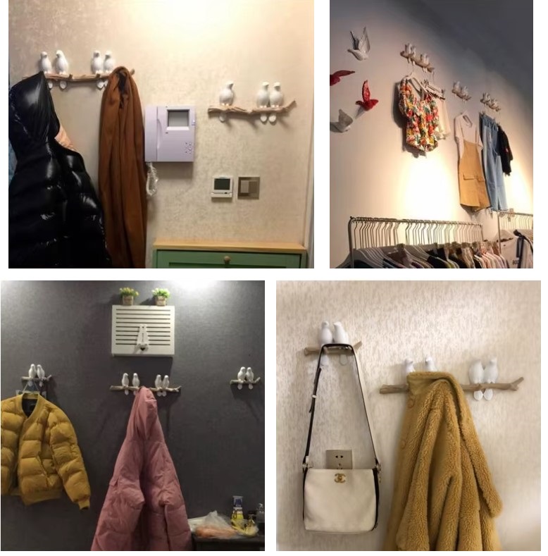 Elegant 3D Wall Hanger Resin Bird Statue / My Aashis