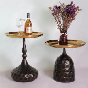 Nordic Style Metal Base Side Table \ My Aashis