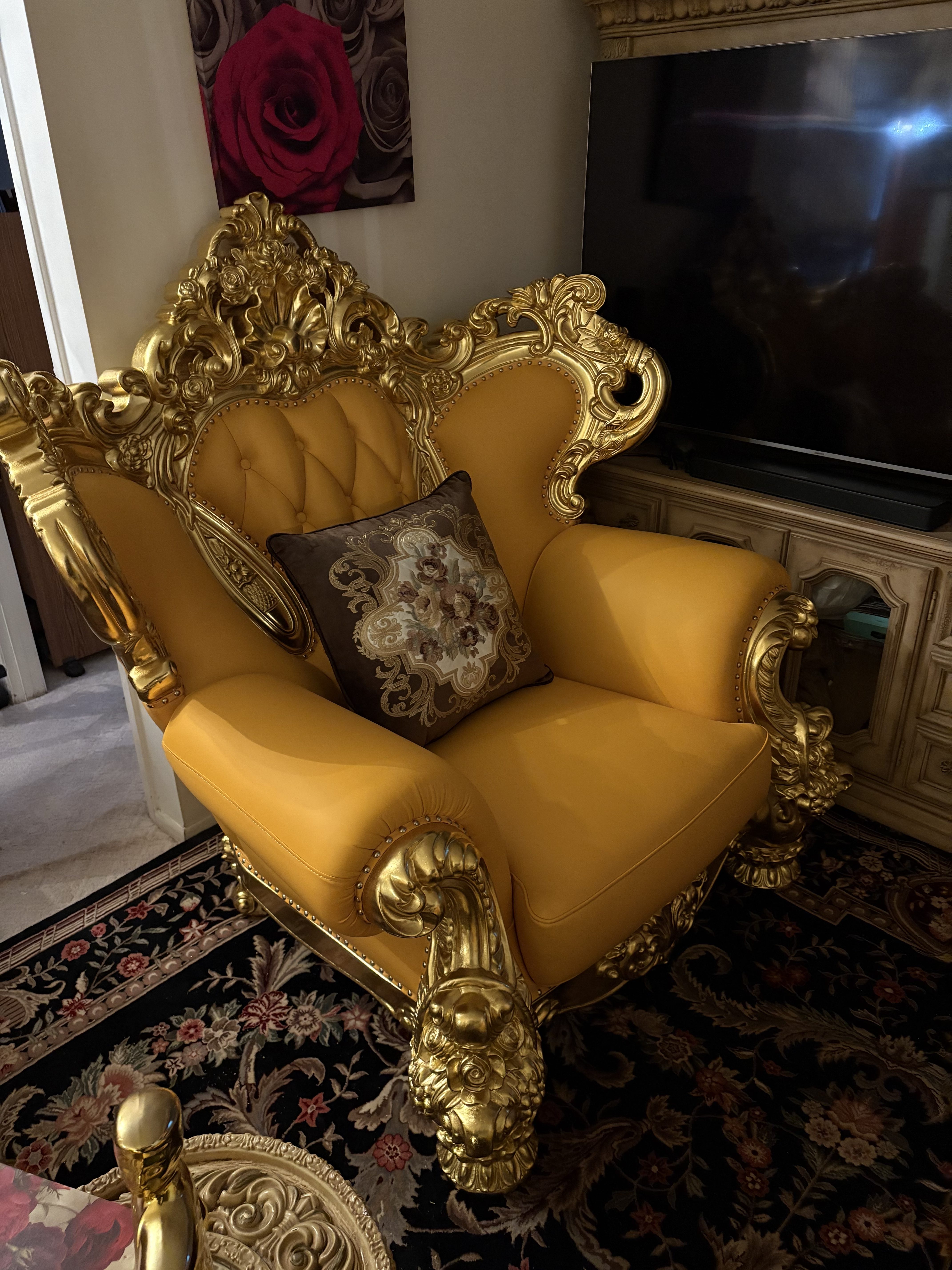 Liville European Handcrafted Leather Sofa Set / My Aashis