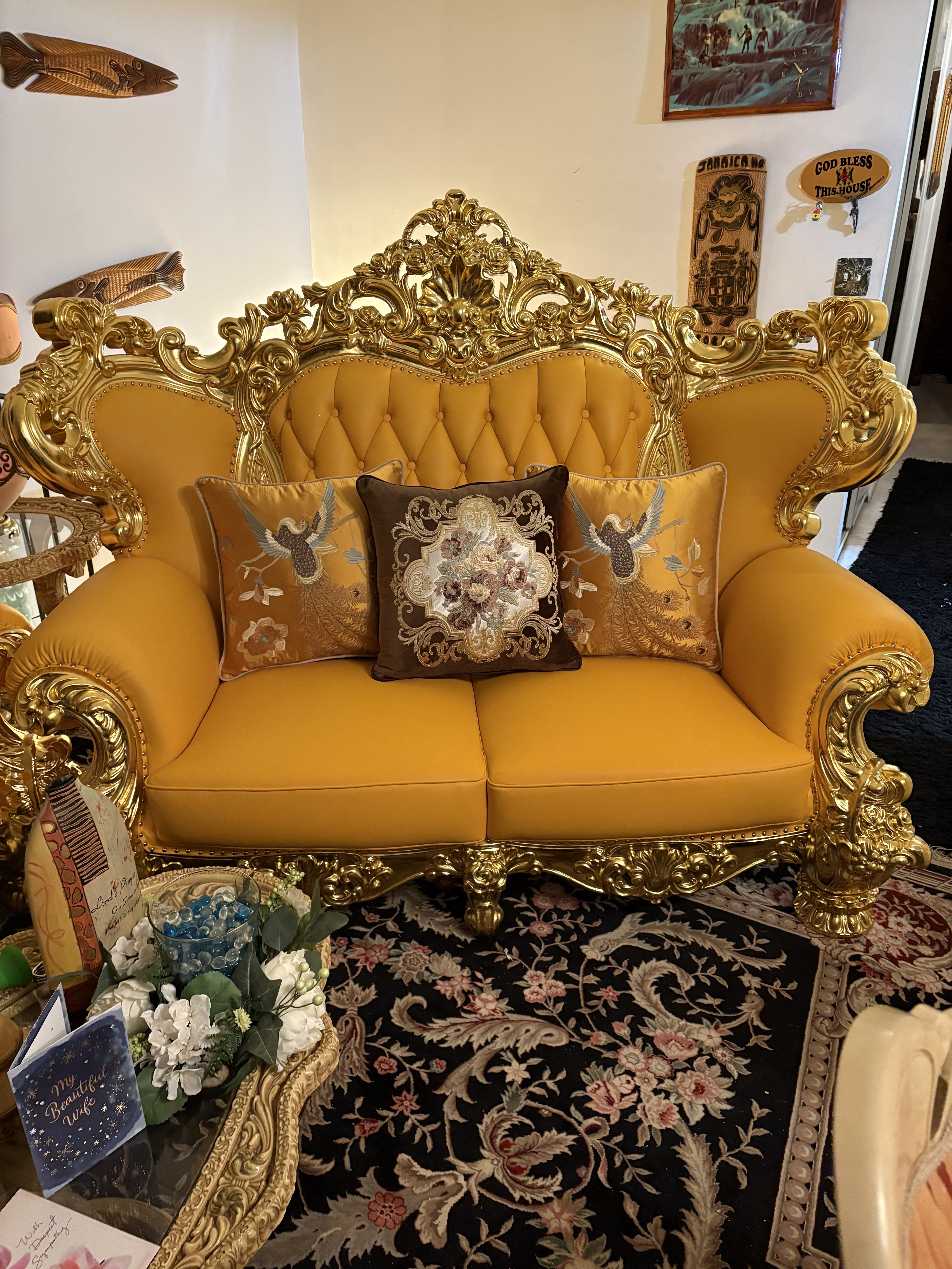 Liville European Handcrafted Leather Sofa Set / My Aashis