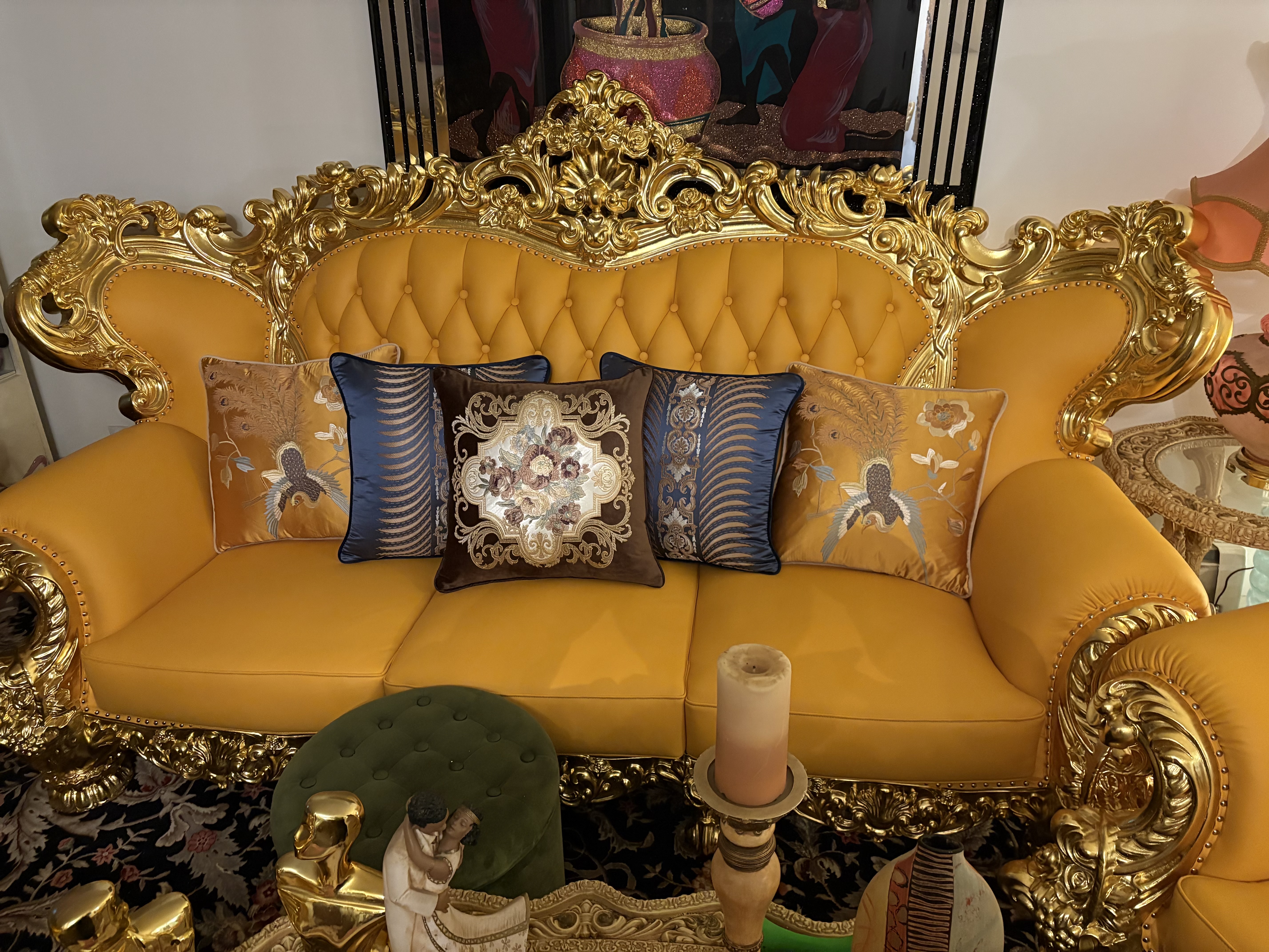 Liville European Handcrafted Leather Sofa Set / My Aashis