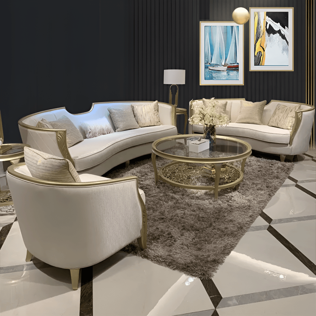 3 Piece Modern Fabric Sofa Set for Stylish Living - Online Furniture ...