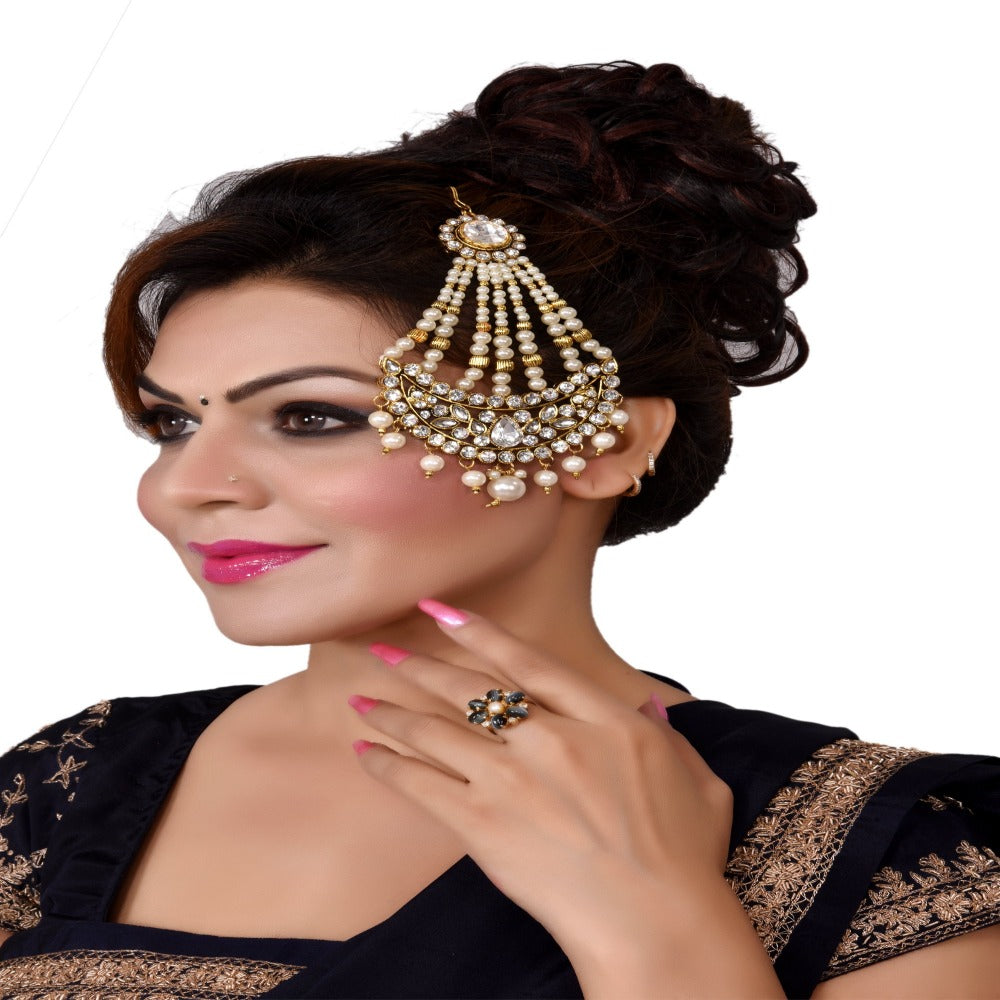 Girls Elegant Fashionable Pearls Hair Clips - Online Furniture Store - My  Aashis