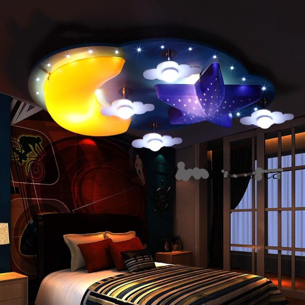 Creative Night Sky Ceiling Lamp for Kid's Bedroom - Online Furniture Store  - My Aashis, image size:1000x1000