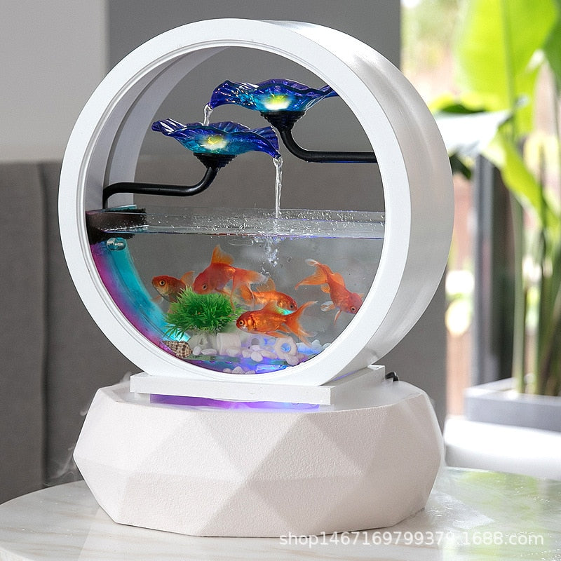 European Ceramics Water Fountain Fish Tank for Living Room, Office  Decoration - Online Furniture Store - My Aashis