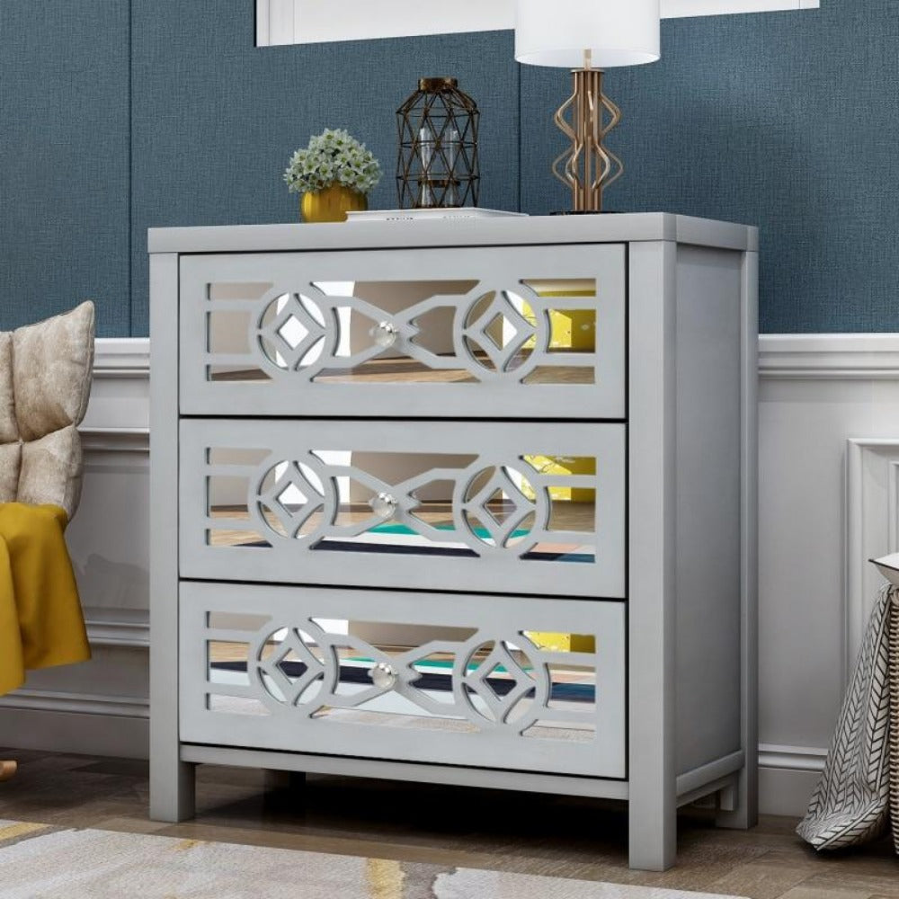 A Decorative Wooden Three Drawer Cabinet Online Furniture Store My