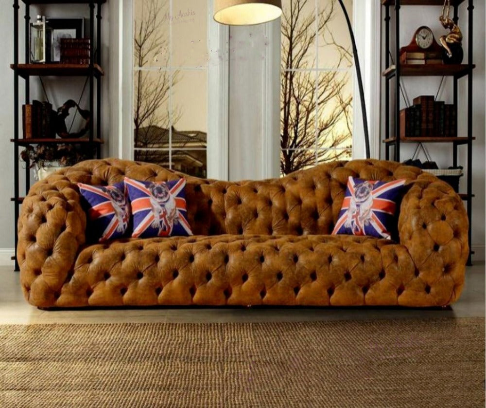 Unique Miami Style Modern Living Room Furniture Chesterfield Leather Sofa  Cover - China Genuine Leather Couch, Chesterfield Sofa