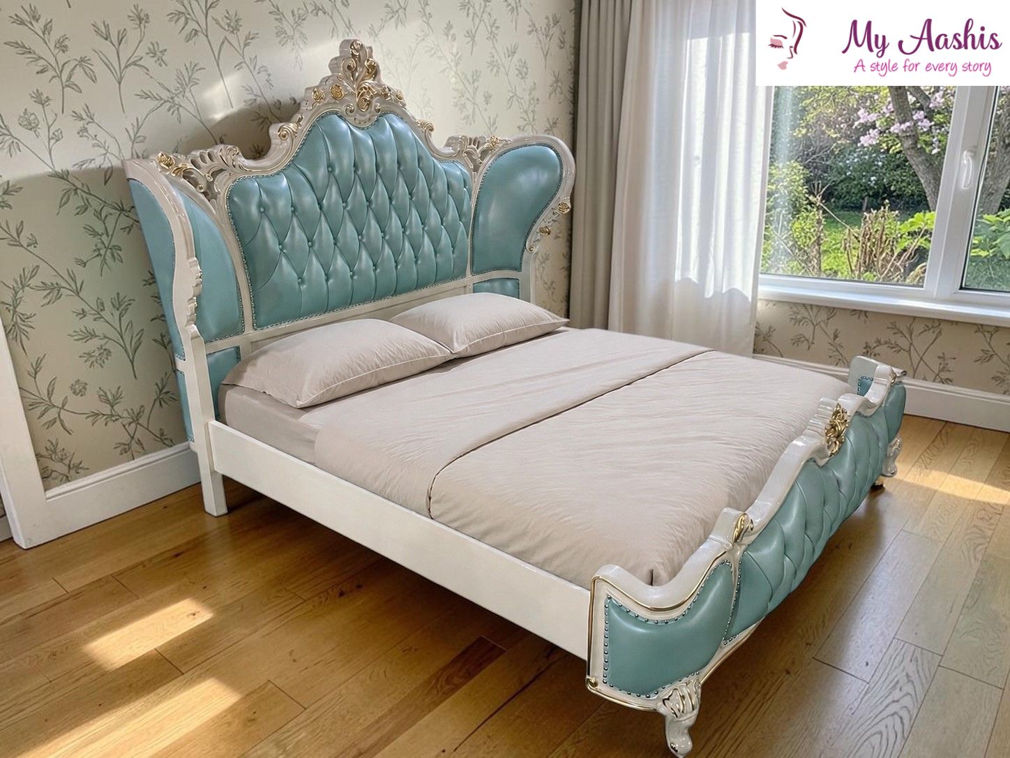 French Stylish Luxury Leather Bed / My Aashis