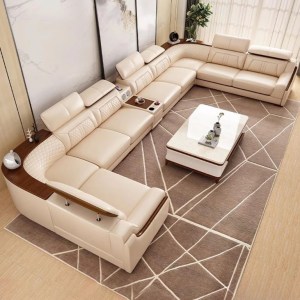 Modern Elegance Leather Sectional Sofa / My Aashis