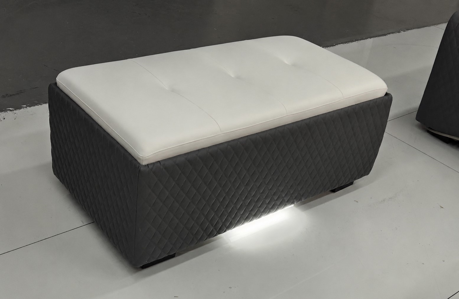 L-Shaped Fabric Sectional Couch With LED / My Aashis