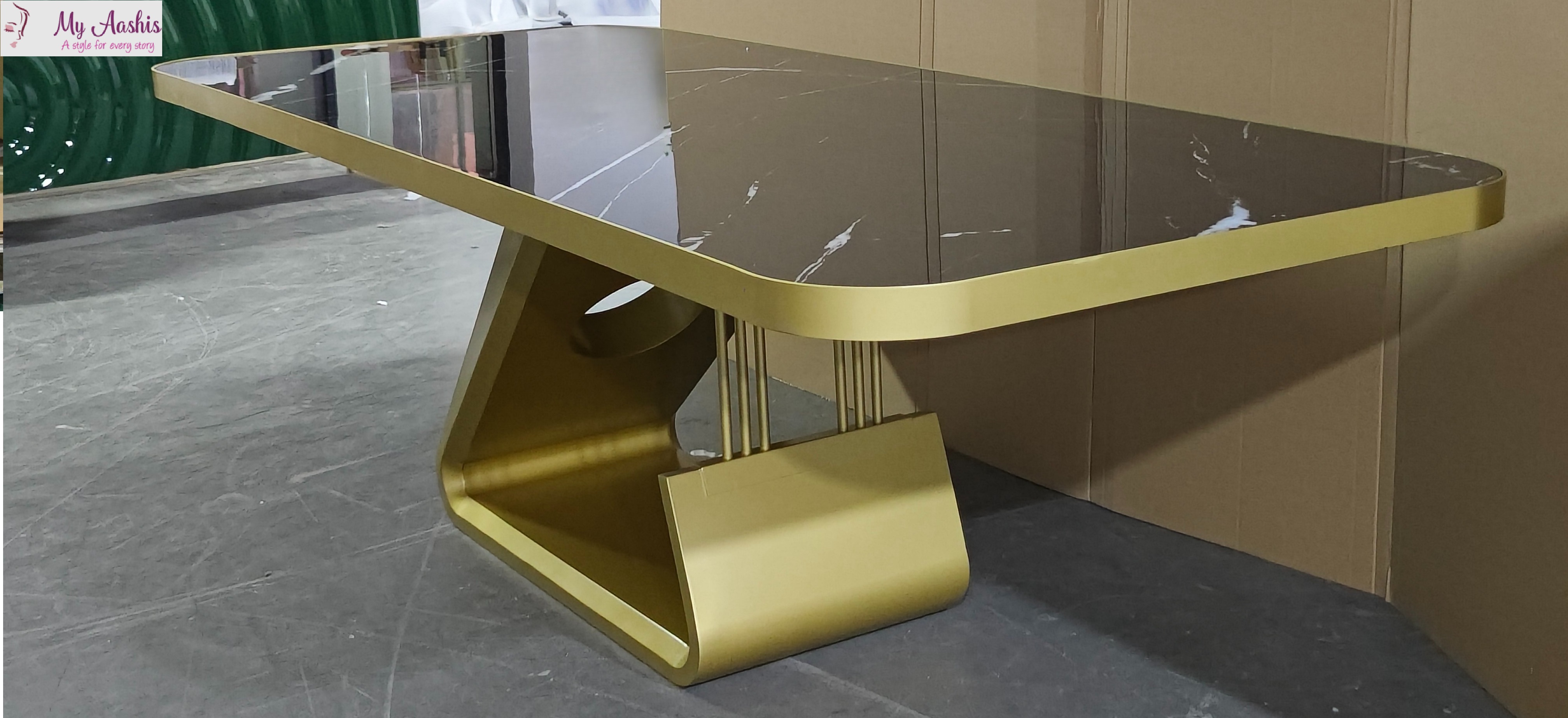 S-Base Marble Dining Table Set / My Aashis