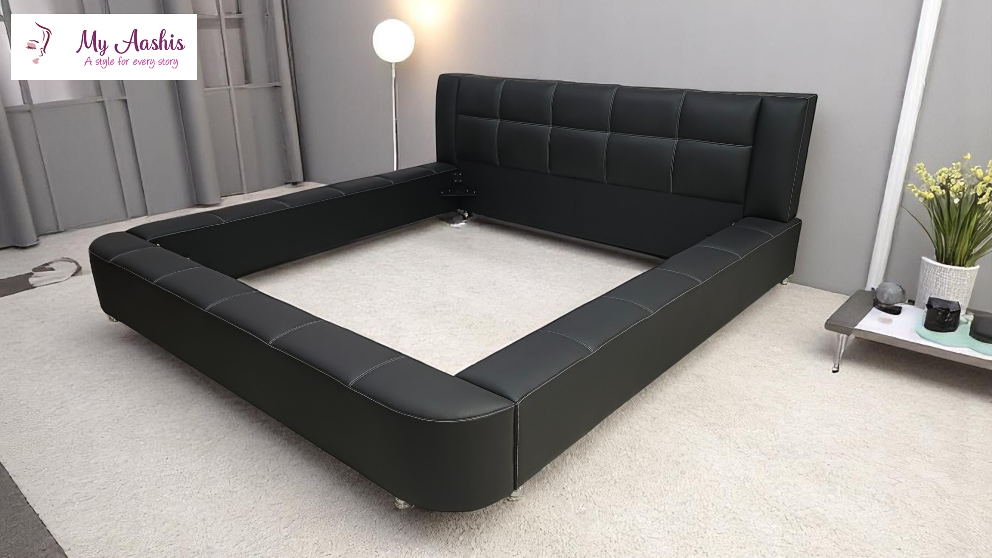King Size Genuine Leather Bed / My Aashis