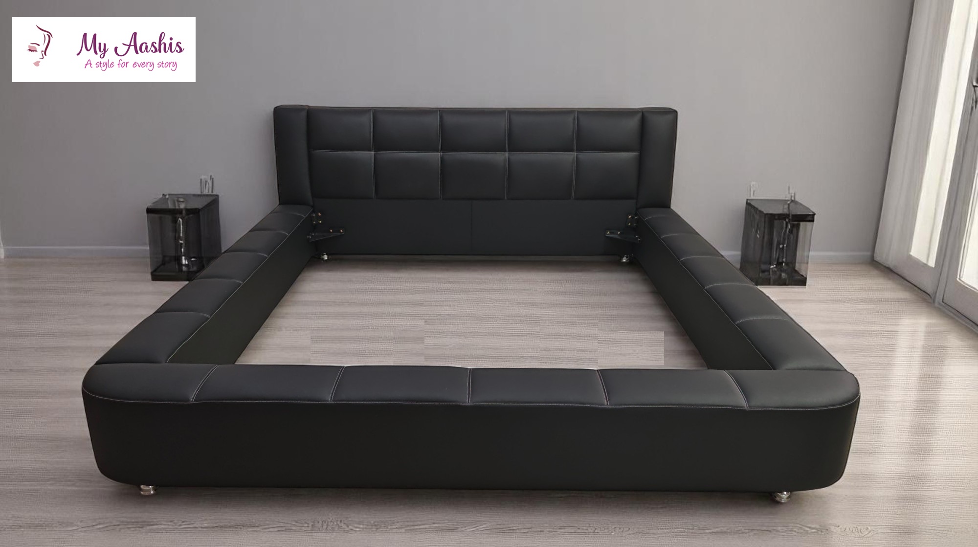 King Size Genuine Leather Bed / My Aashis