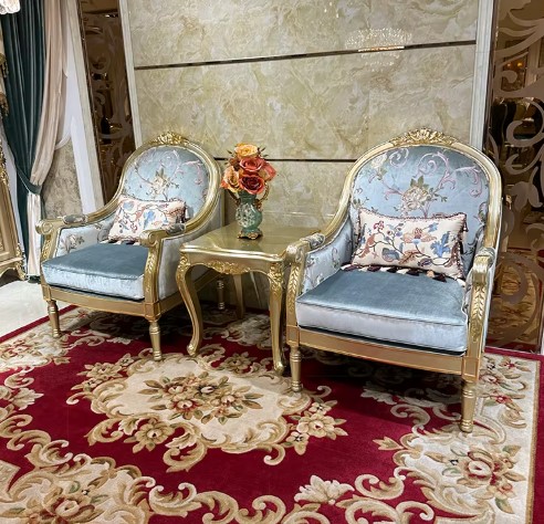 4-Piece European Velvet Fabric Couch Set / My Aashis
