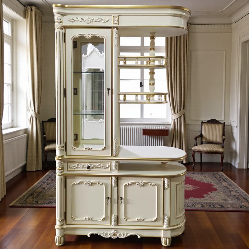 Handcrafted European Wooden Wine Cabinet / My Aashis