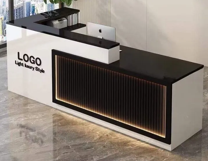 Modern reception desk features for office design